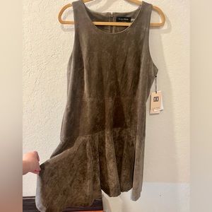 NWT- Ivanka Trump Suede Pleated Dress